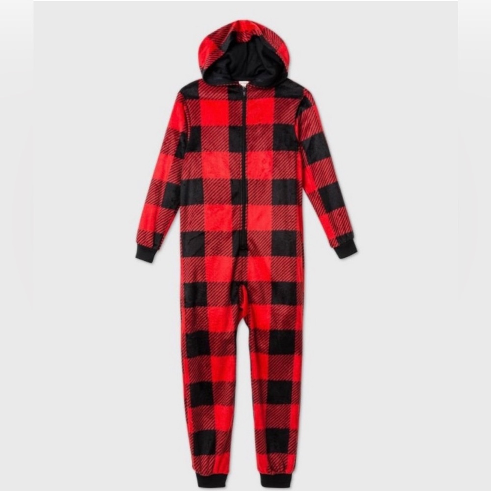 Cat & Jack Buffalo plaid onsie pajama
